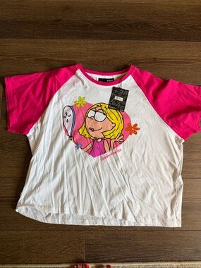 Lizzie McGuire Disney Hot Pink Raglan Tee